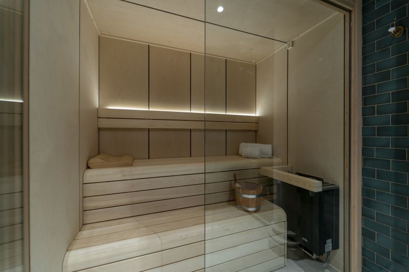 Minimalist Shower with Built-in Bench